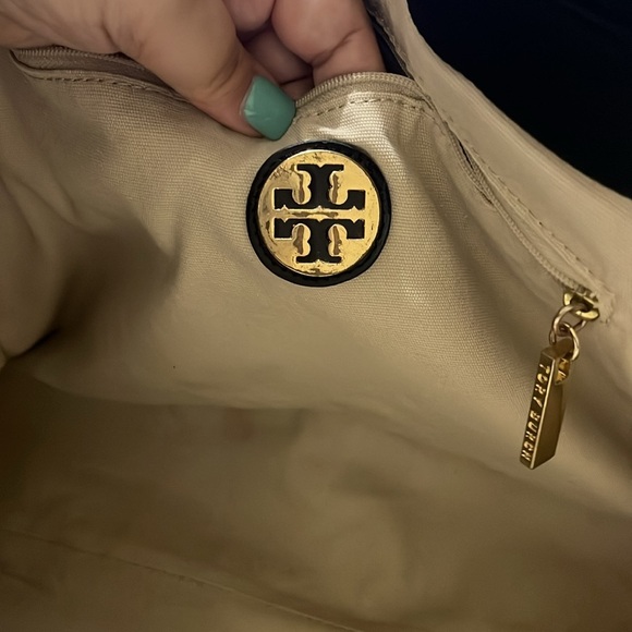 Tory Burch Nylon/Patent Leather Weekender Tote, Black - Picture 11 of 16